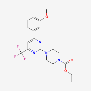 Ethyl 4-[4-(3-methoxyphenyl)-6-(trifluoromethyl)pyrimidin-2-yl]piperazine-1-carboxylate