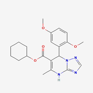 Cyclohexyl 7-(2,5-dimethoxyphenyl)-5-methyl-4,7-dihydro[1,2,4]triazolo[1,5-a]pyrimidine-6-carboxylate