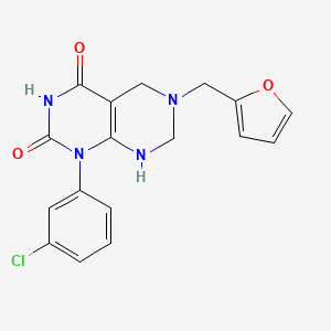 1-(3-chlorophenyl)-6-(furan-2-ylmethyl)-2-hydroxy-5,6,7,8-tetrahydropyrimido[4,5-d]pyrimidin-4(1H)-one