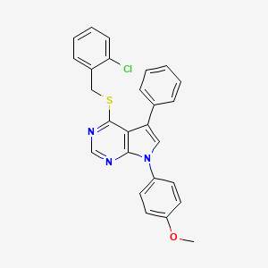 4-[(2-chlorobenzyl)sulfanyl]-7-(4-methoxyphenyl)-5-phenyl-7H-pyrrolo[2,3-d]pyrimidine