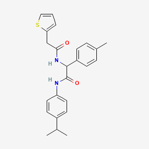 2-(4-methylphenyl)-N-[4-(propan-2-yl)phenyl]-2-[(thiophen-2-ylacetyl)amino]acetamide