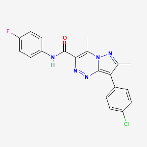 8-(4-chlorophenyl)-N-(4-fluorophenyl)-4,7-dimethylpyrazolo[5,1-c][1,2,4]triazine-3-carboxamide