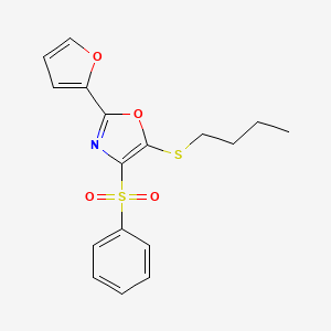 5-(Butylthio)-2-(2-furyl)-4-(phenylsulfonyl)-1,3-oxazole