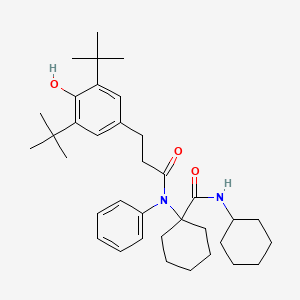 N-cyclohexyl-1-{[3-(3,5-di-tert-butyl-4-hydroxyphenyl)propanoyl](phenyl)amino}cyclohexanecarboxamide