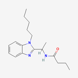 N-[1-(1-pentyl-1H-benzimidazol-2-yl)ethyl]butanamide