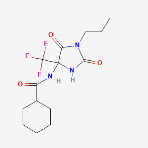 N-[1-butyl-2,5-dioxo-4-(trifluoromethyl)imidazolidin-4-yl]cyclohexanecarboxamide