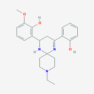 2-[9-Ethyl-4-(2-hydroxyphenyl)-1,5,9-triazaspiro[5.5]undec-4-en-2-yl]-6-methoxyphenol