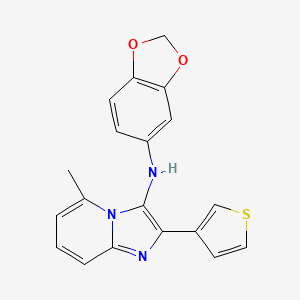 N-(1,3-benzodioxol-5-yl)-5-methyl-2-(thiophen-3-yl)imidazo[1,2-a]pyridin-3-amine