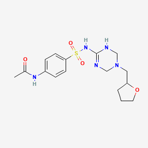 N-(4-{[5-(tetrahydrofuran-2-ylmethyl)-1,4,5,6-tetrahydro-1,3,5-triazin-2-yl]sulfamoyl}phenyl)acetamide