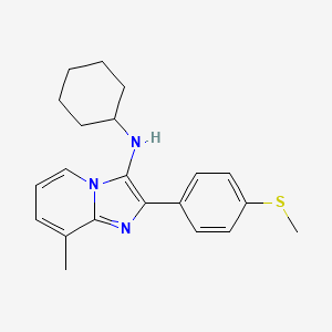 N-cyclohexyl-8-methyl-2-[4-(methylsulfanyl)phenyl]imidazo[1,2-a]pyridin-3-amine