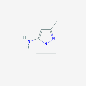 molecular formula C8H15N3 B114481 1-tert-butyl-3-methyl-1H-pyrazol-5-amine CAS No. 141459-53-2