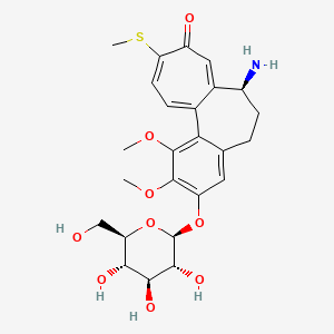 (S)-7-Amino-1,2-dimethoxy-10-(methylthio)-3-(((2S,3R,4S,5S,6R)-3,4,5-trihydroxy-6-(hydroxymethyl)tetrahydro-2H-pyran-2-yl)oxy)-6,7-dihydrobenzo[a]heptalen-9(5H)-one