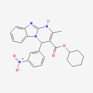 Cyclohexyl 2-methyl-4-(3-nitrophenyl)-1,4-dihydropyrimido[1,2-a]benzimidazole-3-carboxylate