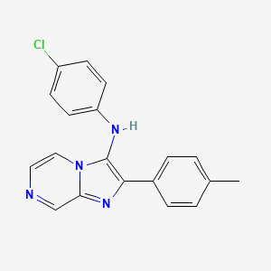 molecular formula C19H15ClN4 B11448106 N-(4-chlorophenyl)-2-(4-methylphenyl)imidazo[1,2-a]pyrazin-3-amine 