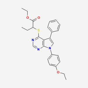 ethyl 2-{[7-(4-ethoxyphenyl)-5-phenyl-7H-pyrrolo[2,3-d]pyrimidin-4-yl]sulfanyl}butanoate