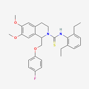 N-(2,6-diethylphenyl)-1-((4-fluorophenoxy)methyl)-6,7-dimethoxy-3,4-dihydroisoquinoline-2(1H)-carbothioamide