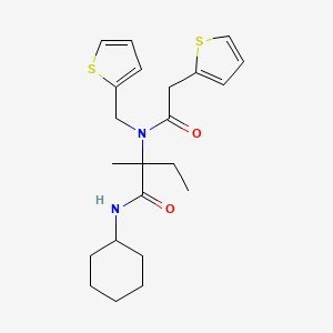 N-cyclohexyl-N~2~-(thiophen-2-ylacetyl)-N~2~-(thiophen-2-ylmethyl)isovalinamide