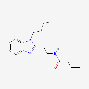 molecular formula C17H25N3O B11448164 N-[2-(1-butyl-1H-benzimidazol-2-yl)ethyl]butanamide 