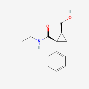 molecular formula C₁₃H₁₇NO₂ B1144821 Rel-(1R,2S)-N-ethyl-2-(hydroxymethyl)-1-phenylcyclopropane-1-carboxamide CAS No. 69160-65-2