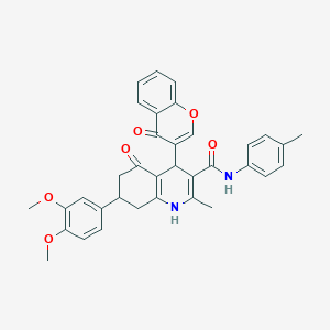 7-(3,4-dimethoxyphenyl)-2-methyl-N-(4-methylphenyl)-5-oxo-4-(4-oxo-4H-chromen-3-yl)-1,4,5,6,7,8-hexahydroquinoline-3-carboxamide