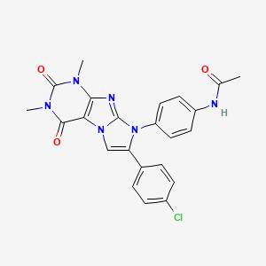 N-{4-[7-(4-Chlorophenyl)-1,3-dimethyl-2,4-dioxo-1H,2H,3H,4H,8H-imidazo[1,2-G]purin-8-YL]phenyl}acetamide