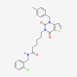 N-(2-chlorobenzyl)-6-[1-(4-methylbenzyl)-2,4-dioxo-1,4-dihydrothieno[3,2-d]pyrimidin-3(2H)-yl]hexanamide