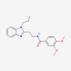 3,4-dimethoxy-N-[2-(1-propyl-1H-benzimidazol-2-yl)ethyl]benzamide