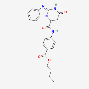 Butyl 4-{[(2-oxo-1,2,3,4-tetrahydropyrimido[1,2-a]benzimidazol-4-yl)carbonyl]amino}benzoate