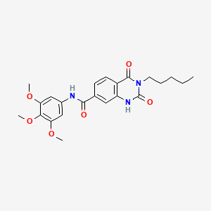 2,4-dioxo-3-pentyl-N-(3,4,5-trimethoxyphenyl)-1,2,3,4-tetrahydroquinazoline-7-carboxamide