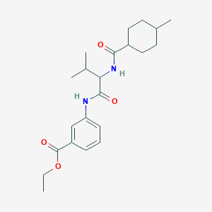 ethyl 3-({N-[(4-methylcyclohexyl)carbonyl]valyl}amino)benzoate