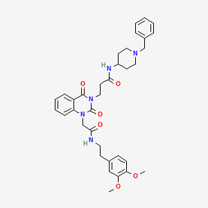 N-(1-benzylpiperidin-4-yl)-3-(1-(2-((3,4-dimethoxyphenethyl)amino)-2-oxoethyl)-2,4-dioxo-1,2-dihydroquinazolin-3(4H)-yl)propanamide