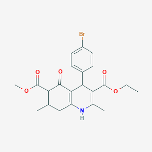 3-Ethyl 6-methyl 4-(4-bromophenyl)-2,7-dimethyl-5-oxo-1,4,5,6,7,8-hexahydroquinoline-3,6-dicarboxylate