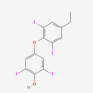 molecular formula C₁₄H₁₀I₄O₂ B1144835 4-(4-Ethyl-2,6-diiodophenoxy)-2,6-diiodophenol CAS No. 176258-89-2