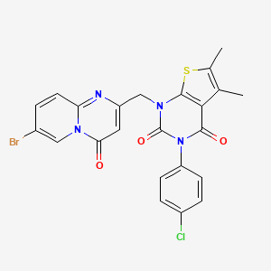 1-[(7-Bromo-4-oxopyrido[1,2-a]pyrimidin-2-yl)methyl]-3-(4-chlorophenyl)-5,6-dimethylthieno[2,3-d]pyrimidine-2,4-dione