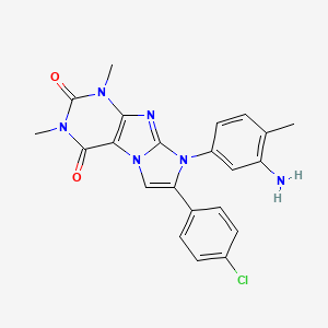 8-(3-amino-4-methylphenyl)-7-(4-chlorophenyl)-1,3-dimethyl-1H-imidazo[2,1-f]purine-2,4(3H,8H)-dione