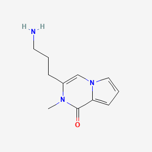 molecular formula C₁₁H₁₅N₃O B1144837 3-(3-Aminopropyl)-2-methylpyrrolo[1,2-a]pyrazin-1(2H)-one CAS No. 116212-55-6