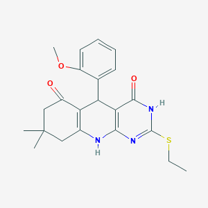 2-(ethylsulfanyl)-5-(2-methoxyphenyl)-8,8-dimethyl-5,8,9,10-tetrahydropyrimido[4,5-b]quinoline-4,6(3H,7H)-dione