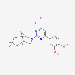 6-[4-(3,4-Dimethoxyphenyl)-6-(trifluoromethyl)pyrimidin-2-yl]-1,3,3-trimethyl-6-azabicyclo[3.2.1]octane