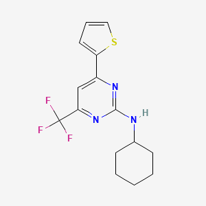 N-cyclohexyl-4-(thiophen-2-yl)-6-(trifluoromethyl)pyrimidin-2-amine