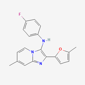 N-(4-fluorophenyl)-7-methyl-2-(5-methylfuran-2-yl)imidazo[1,2-a]pyridin-3-amine