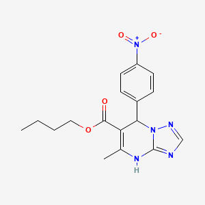 Butyl 5-methyl-7-(4-nitrophenyl)-4,7-dihydro[1,2,4]triazolo[1,5-a]pyrimidine-6-carboxylate