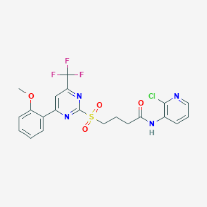 N-(2-chloropyridin-3-yl)-4-{[4-(2-methoxyphenyl)-6-(trifluoromethyl)pyrimidin-2-yl]sulfonyl}butanamide