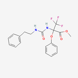 molecular formula C19H19F3N2O4 B11448435 methyl 3,3,3-trifluoro-2-phenoxy-N-[(2-phenylethyl)carbamoyl]alaninate 