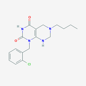 molecular formula C17H21ClN4O2 B11448441 6-butyl-1-(2-chlorobenzyl)-2-hydroxy-5,6,7,8-tetrahydropyrimido[4,5-d]pyrimidin-4(1H)-one 