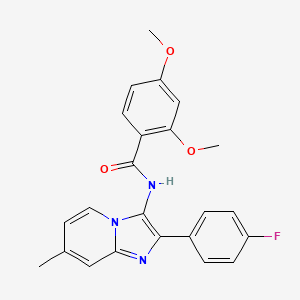 N-[2-(4-fluorophenyl)-7-methylimidazo[1,2-a]pyridin-3-yl]-2,4-dimethoxybenzamide