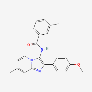 N-[2-(4-methoxyphenyl)-7-methylimidazo[1,2-a]pyridin-3-yl]-3-methylbenzamide