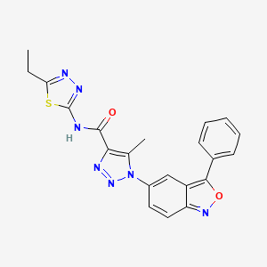 N-(5-ethyl-1,3,4-thiadiazol-2-yl)-5-methyl-1-(3-phenyl-2,1-benzoxazol-5-yl)-1H-1,2,3-triazole-4-carboxamide