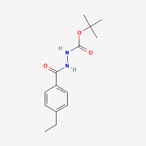 molecular formula C14H20N2O3 B11448494 Tert-butyl 2-[(4-ethylphenyl)carbonyl]hydrazinecarboxylate 