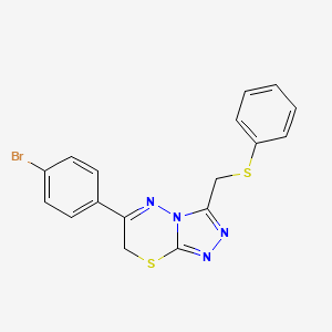 6-(4-bromophenyl)-3-[(phenylsulfanyl)methyl]-7H-[1,2,4]triazolo[3,4-b][1,3,4]thiadiazine