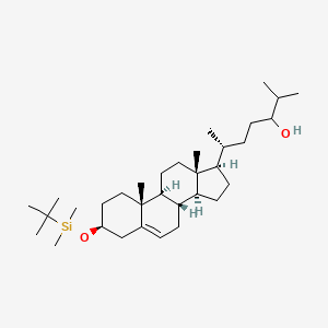 molecular formula C₃₃H₆₀O₂Si B1144850 (3beta)-3-[[(1,1-Dimethylethyl)dimethylsilyl]oxy]-cholest-5-en-24-ol CAS No. 296758-98-0